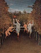 Henri Rousseau fotbollsspelarna Sweden oil painting artist